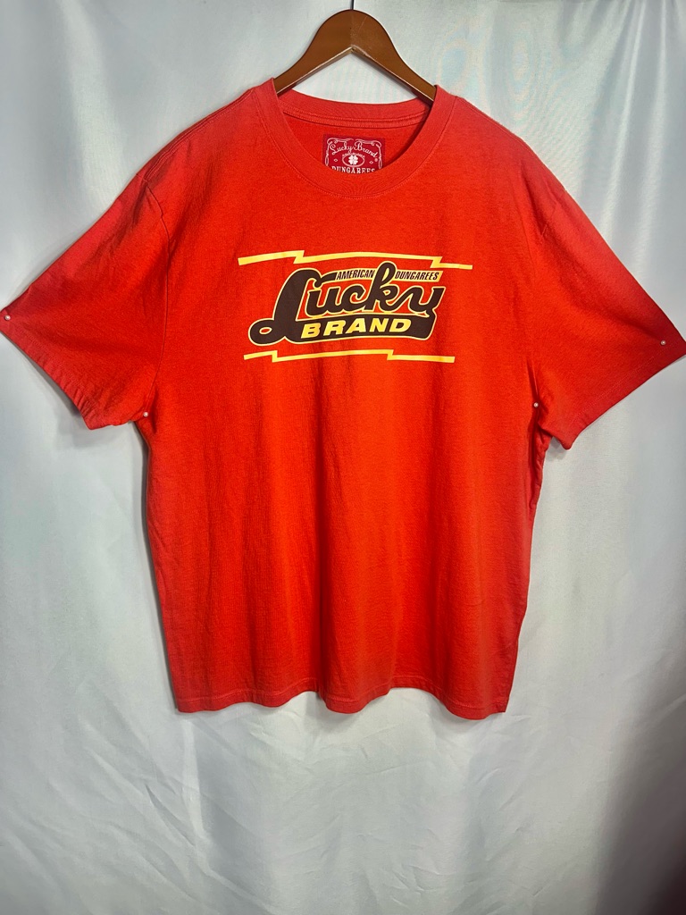 Lucky Brand Red Graphic Short Sleeve Tee Nwt Size Xl